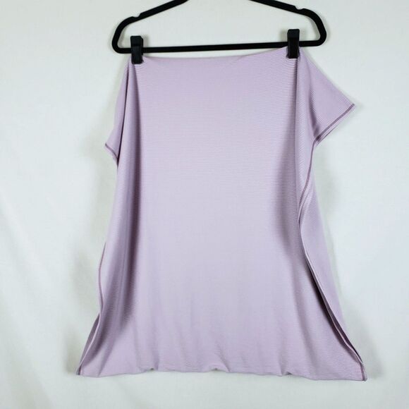 Lululemon Vinyasa Scarf Snap Button Convertible Wrap Mauve Pink Striped - Picture 5 of 12